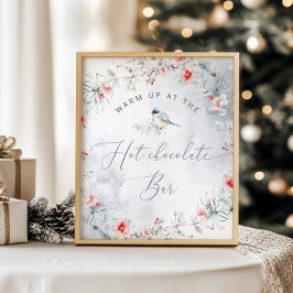 Poster Calor de Natal no bar de chocolate quente