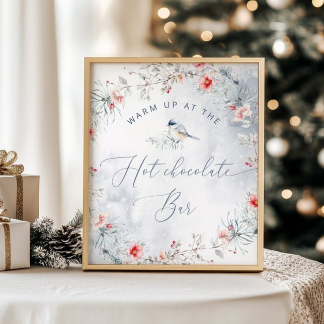 Poster Calor de Natal no bar de chocolate quente (Criador carregado)