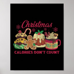 Poster Calorias de Natal Não Contem Cookies de Leite