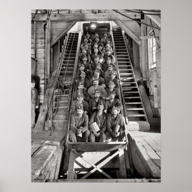 Poster Calumet Copper Mines Michigan Circa 1905 (Frente)