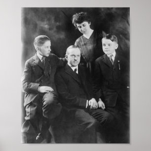 Poster Calvin Coolidge e Família