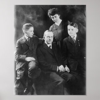 Poster Calvin Coolidge e Família