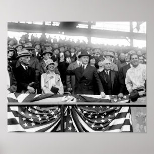 Poster Calvin Coolidge Jogando Primeiro Passeio