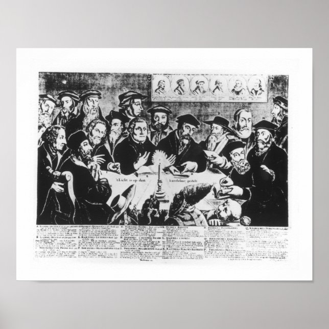 Pôster Calvin e Luther (gravura) (Frente)