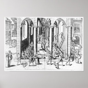 Poster Calvinists que destroem estátuas