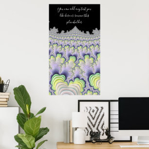 Poster Camadas de distribuição de Pastel Abstrato Fract