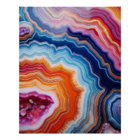 Camadas de Geodo Negrito - Arte Mineral Abstrato C