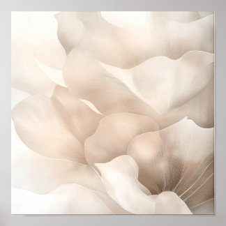 Poster Camadas de Pétalas Sussurradas – Flor Abstrata #1