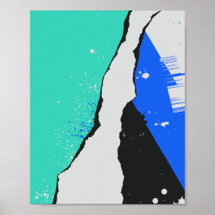 Poster Camadas de Tinta e Salpicos
