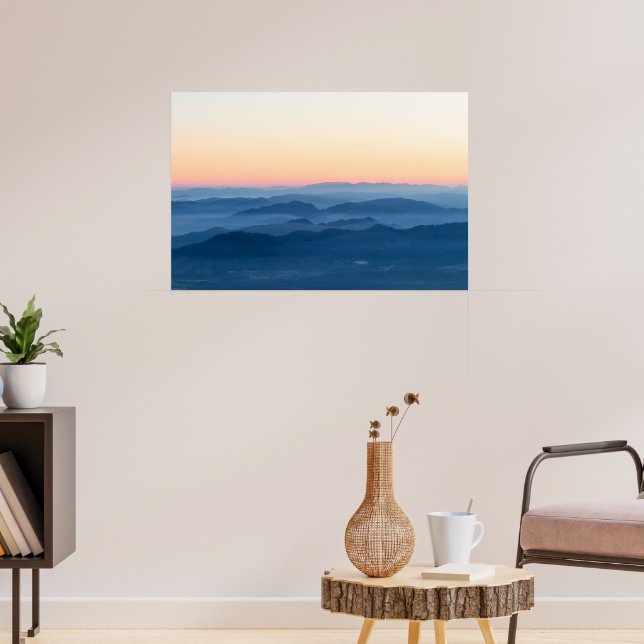 Poster Camadas mágicas de nevoeiro ao pôr do sol (Sala de Estar 3)