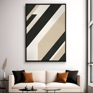 Poster Camadas Neutras Geométricas Abstratas Modernas