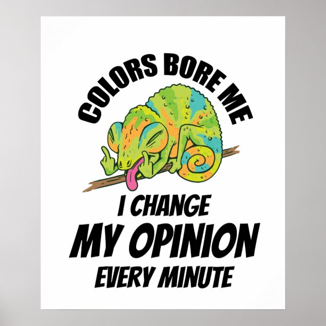 Poster Camaleão - Eu Mudo de Opinião Frequentemente (Frente)