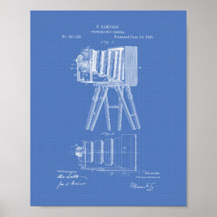 Pôster Câmara Fotográfica 1885 - Arte Patente - Blueprint