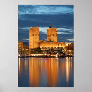 Poster Câmara Municipal de Oslo Noruega