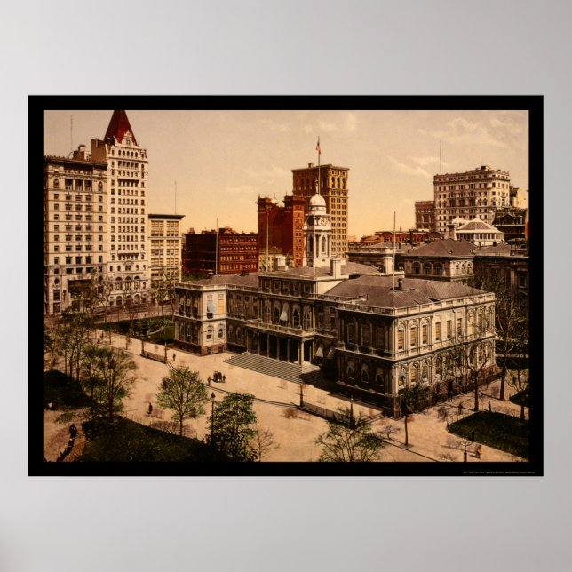 Pôster Câmara Municipal em Nova Iorque 1900 (Frente)