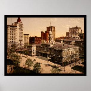 Pôster Câmara municipal na Nova Iorque 1900