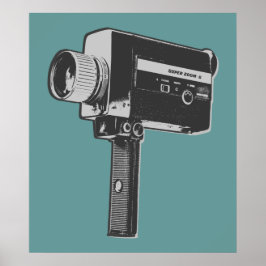 Poster Câmara para filmes do Pop Art Super 8