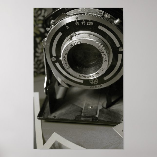 Pôster Câmara Vintage (Frente)