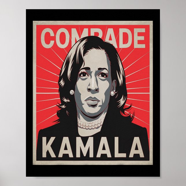Poster Camarada Kamala Mostra Curiosa pérola de Visto pol (Frente)