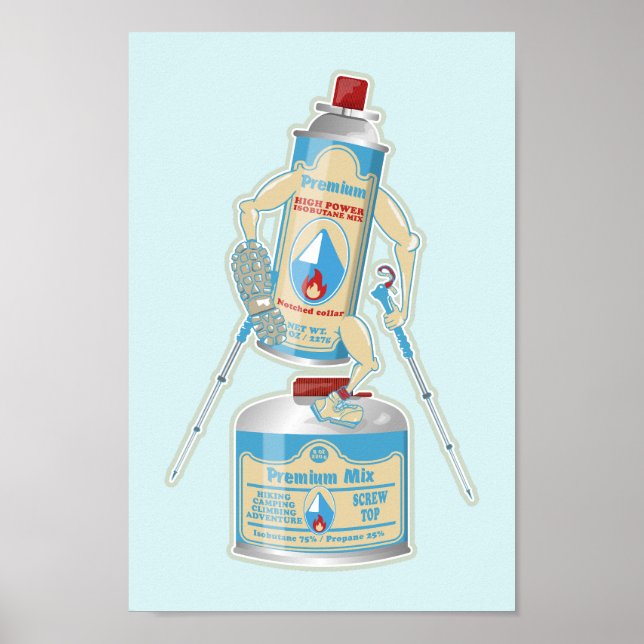 Poster Câmaras de gás de fogão de campo, caminhada engraç (Frente)