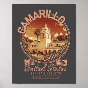 POSTER CAMARILLO CALIFÓRNIA - CIDADE DE CAMARILLO CA