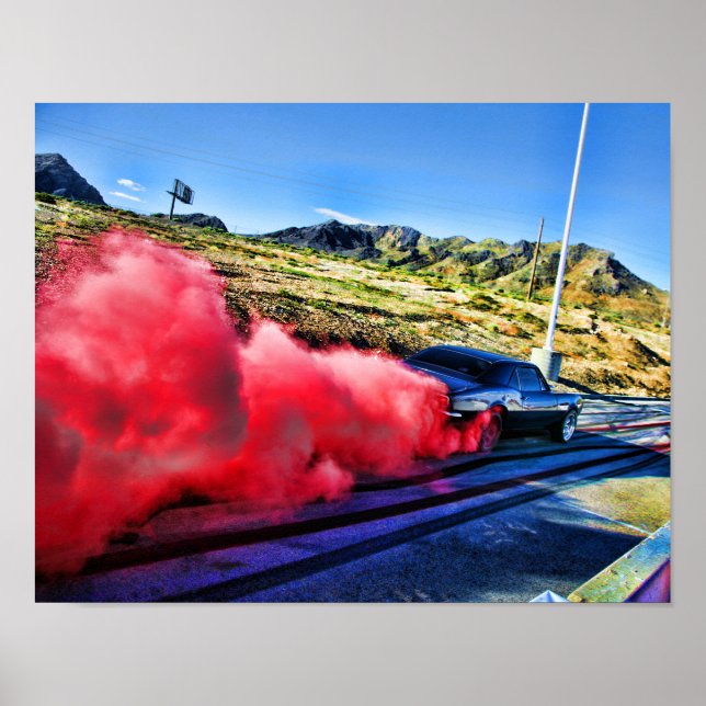 Pôster Camaro Burnout 1967 (Frente)