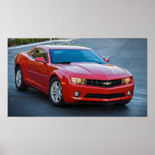 Poster Camaro Vermelho Chevrolet 2013