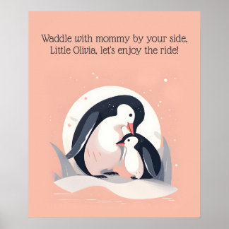 Poster Cambalear com a Mamãe | Pinguim | Arte para Berçár