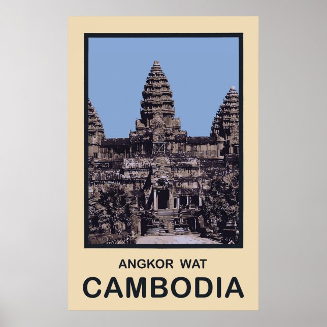 Poster Camboja Angkor Wat (Frente)