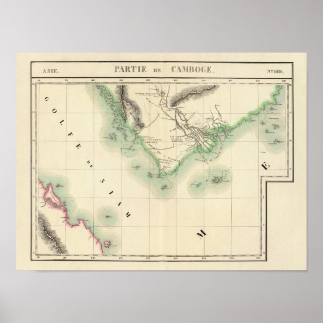 Pôster Camboja, Ásia 110 (Frente)