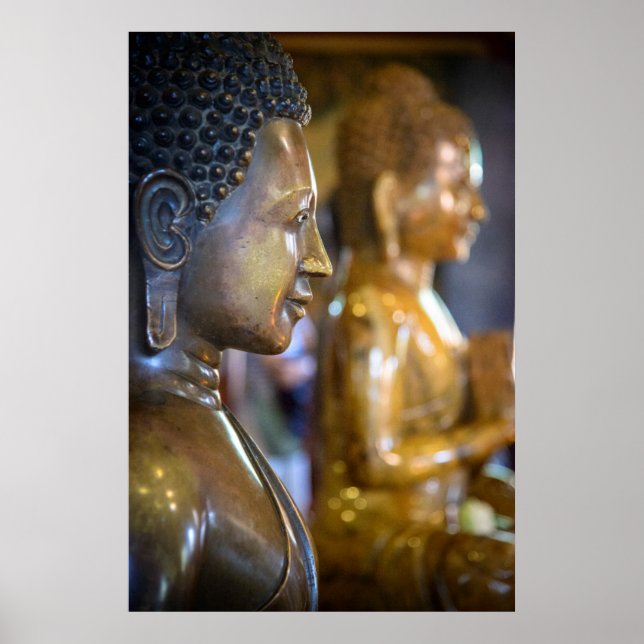 Pôster Camboja, Phnom Penh. estátuas budas (Frente)