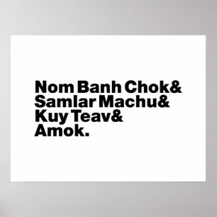 Poster Cambojano / Comida Khmer Street