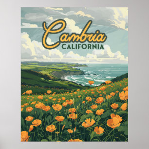 Poster Cambria California Poppies Flores do Pacífico
