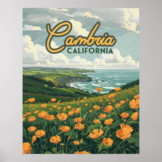 Poster Cambria California Poppies Flores do Pacífico (Frente)
