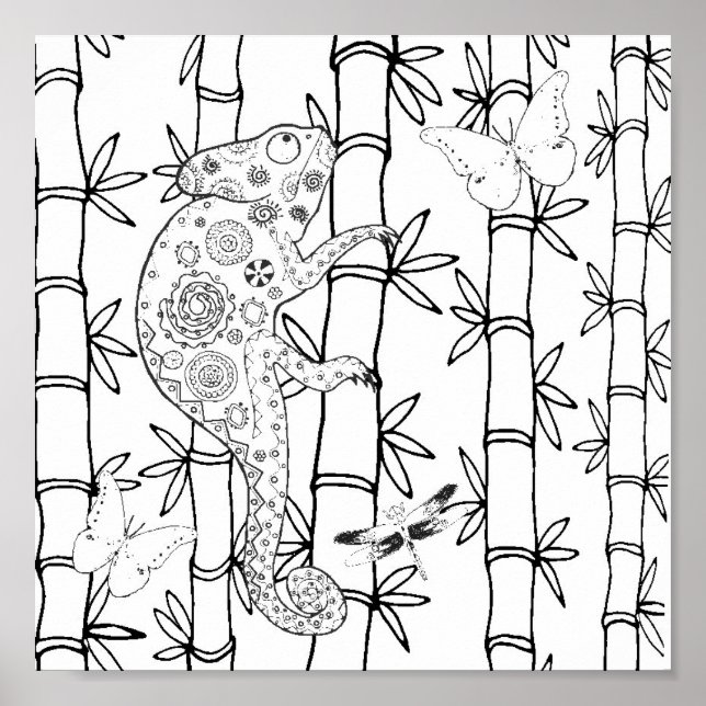 Pôster Cameleon Doodle 2 (Frente)