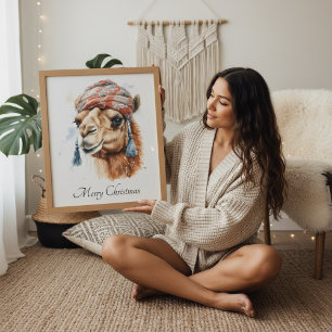 Poster Camelo de Natal, personalizável