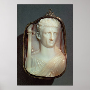 Pôster Cameo da ágata que carrega o retrato de Claudius