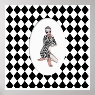 Pôster Cameo do Harlequin do KRW