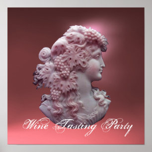 PÔSTER CAMEO, SENHORA COM UVA E VINHAS ANTIGOS