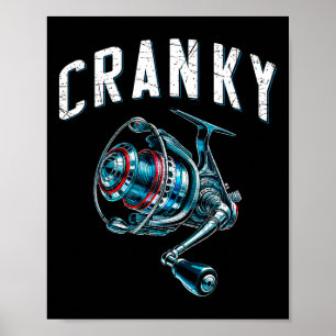 Poster Câmera Cranky Pescador Engraçado Pesca Cranky