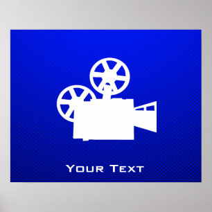 Pôster Câmera de filme azul