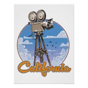 Pôster Câmera de Filme da Califórnia