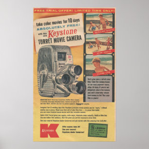Poster Câmera de filme Keystone 1957
