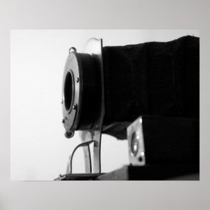 Poster Câmera de filmes de Vintage em Preto e Branco Aba