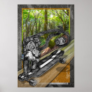Poster Câmera de Skater Mackey Selfie Simian