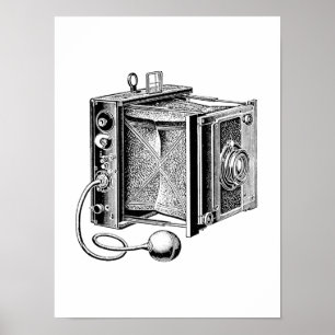 Pôster Câmera do vintage - fotografia antiga das câmera