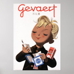 Poster Câmera GEVAERT FILM Bélgica Fotografia Retrópic