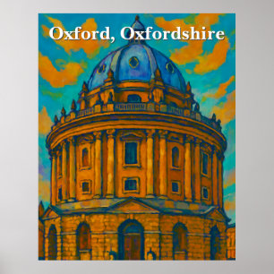 Poster Câmera Radcliffe na pintura de Oxford Gouache