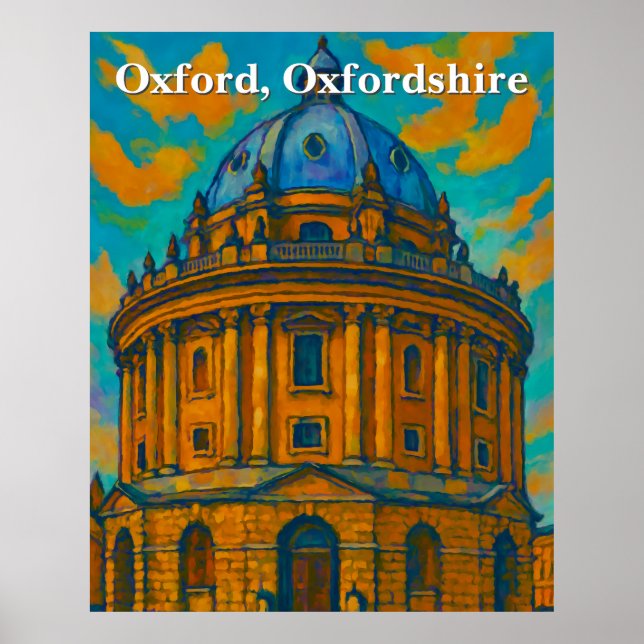 Poster Câmera Radcliffe na pintura de Oxford Gouache (Frente)
