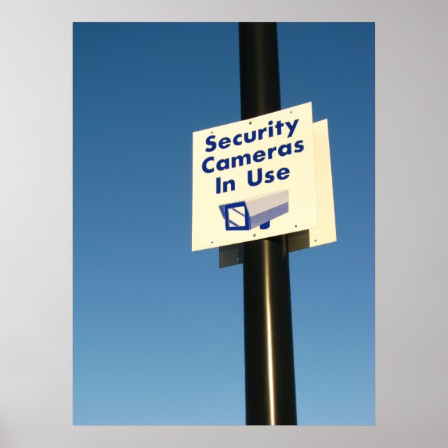 Poster Câmeras de segurança em uso (Frente)